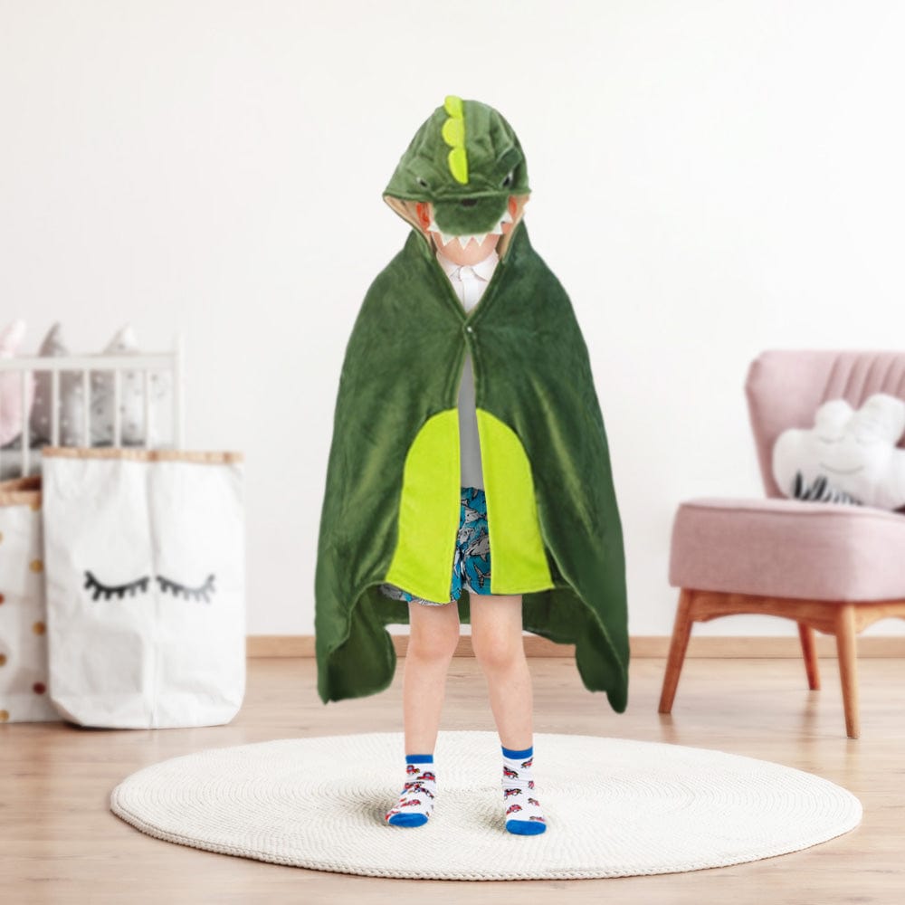 Personalized Dinosaur Hooded Cloak, Blanket, Cosplay Costume- Child & Adult Available