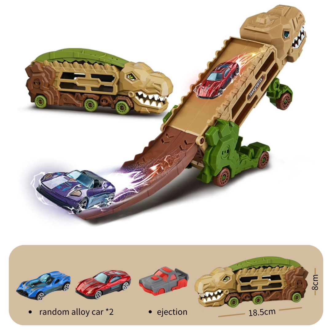 Foldable Transform Dinosaur Mini Truck with Storage Cars