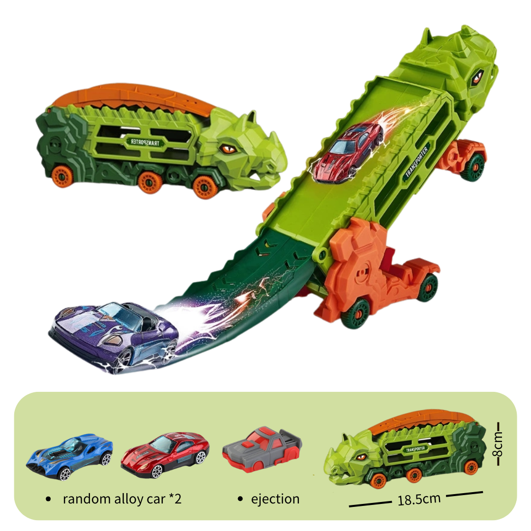 Foldable Transform Dinosaur Mini Truck with Storage Cars