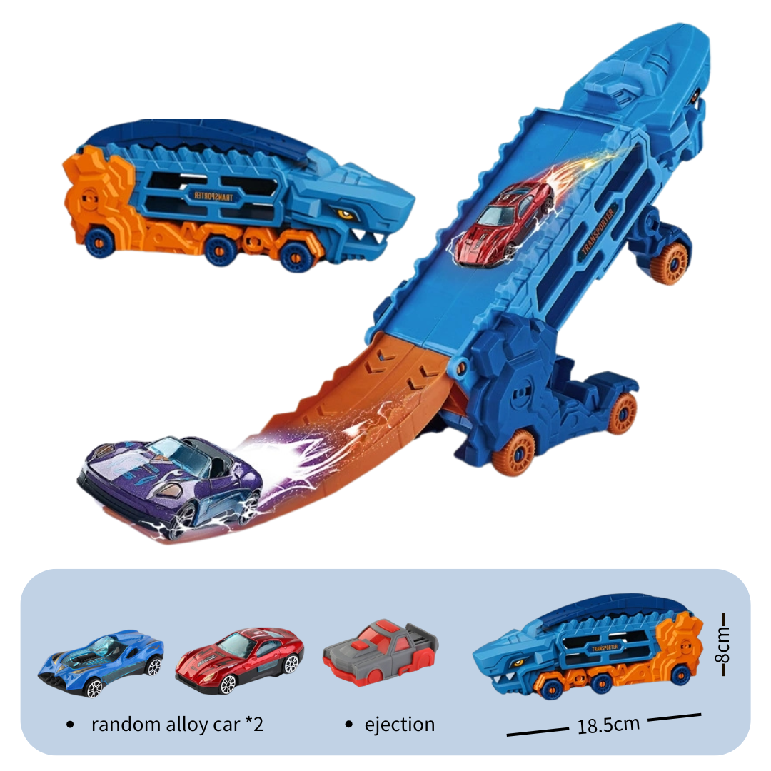 Foldable Transform Dinosaur Mini Truck with Storage Cars