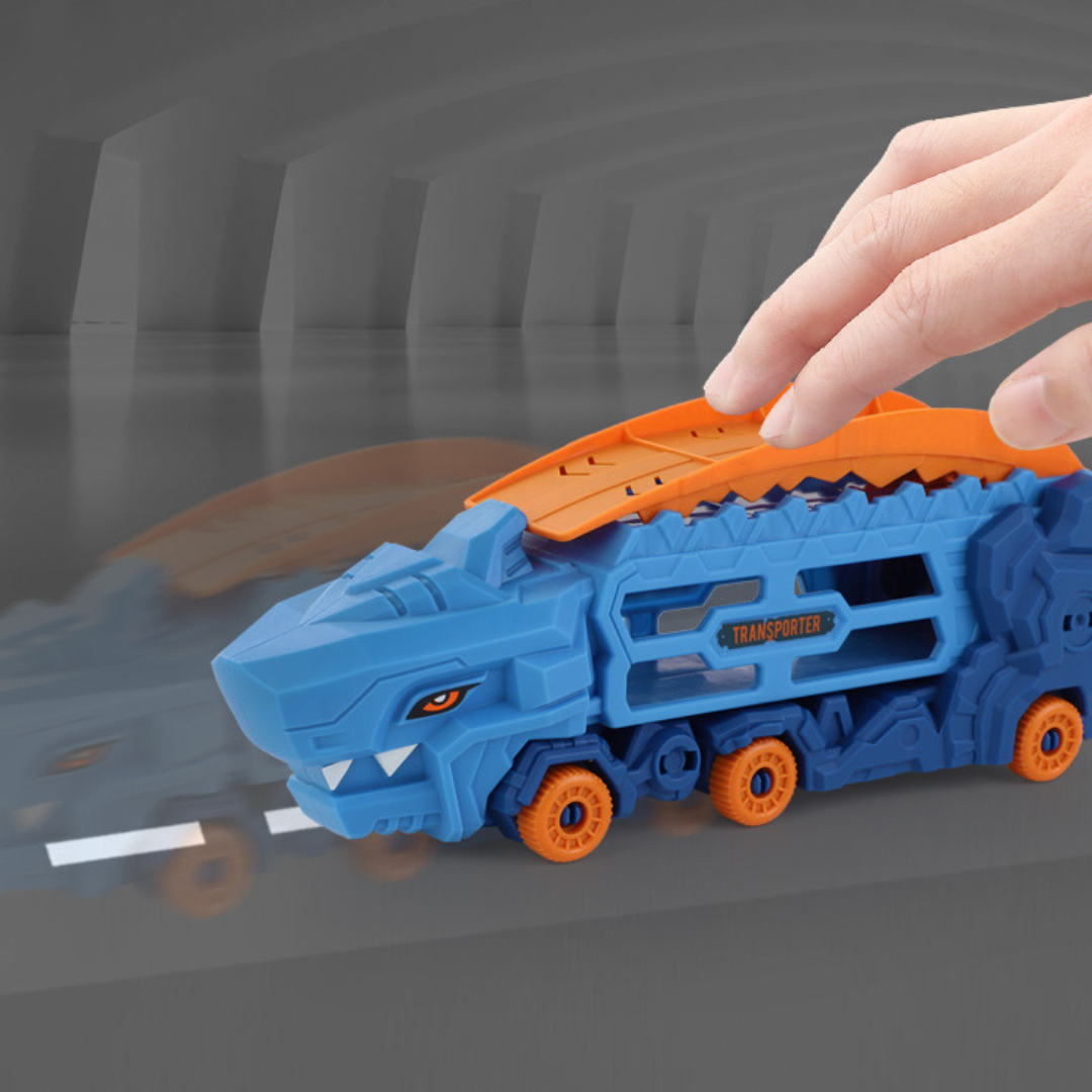 Foldable Transform Dinosaur Mini Truck with Storage Cars