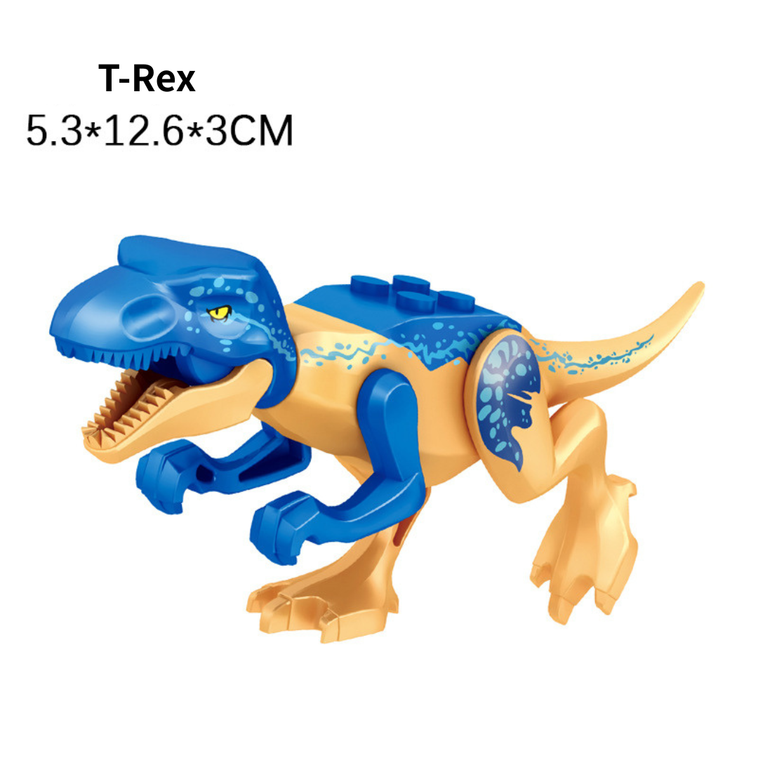 5" Mini Dinosaur Jurassic Theme DIY Action Figures Building Blocks Toy Playsets