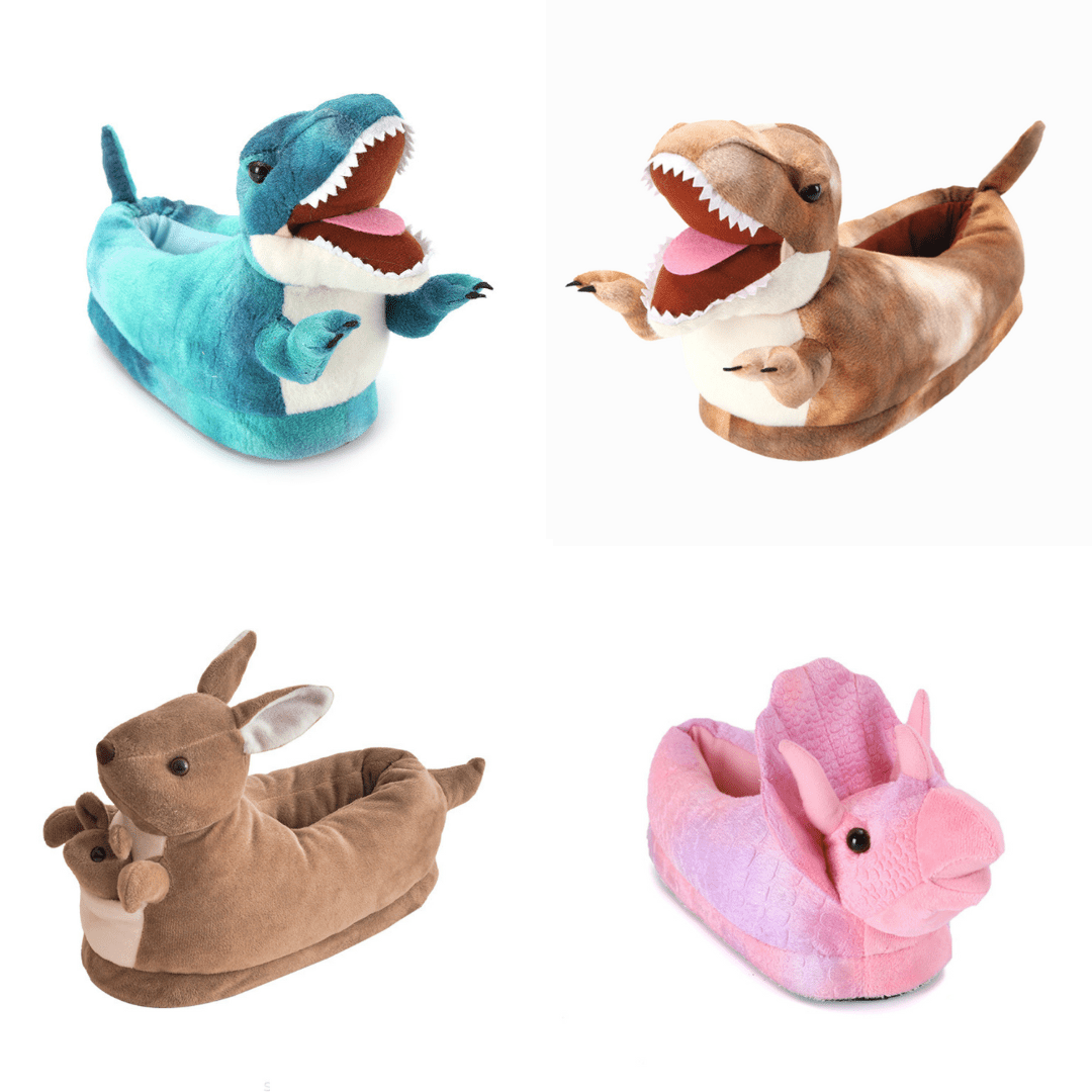Dinosaur Plush Stuffed Slippers