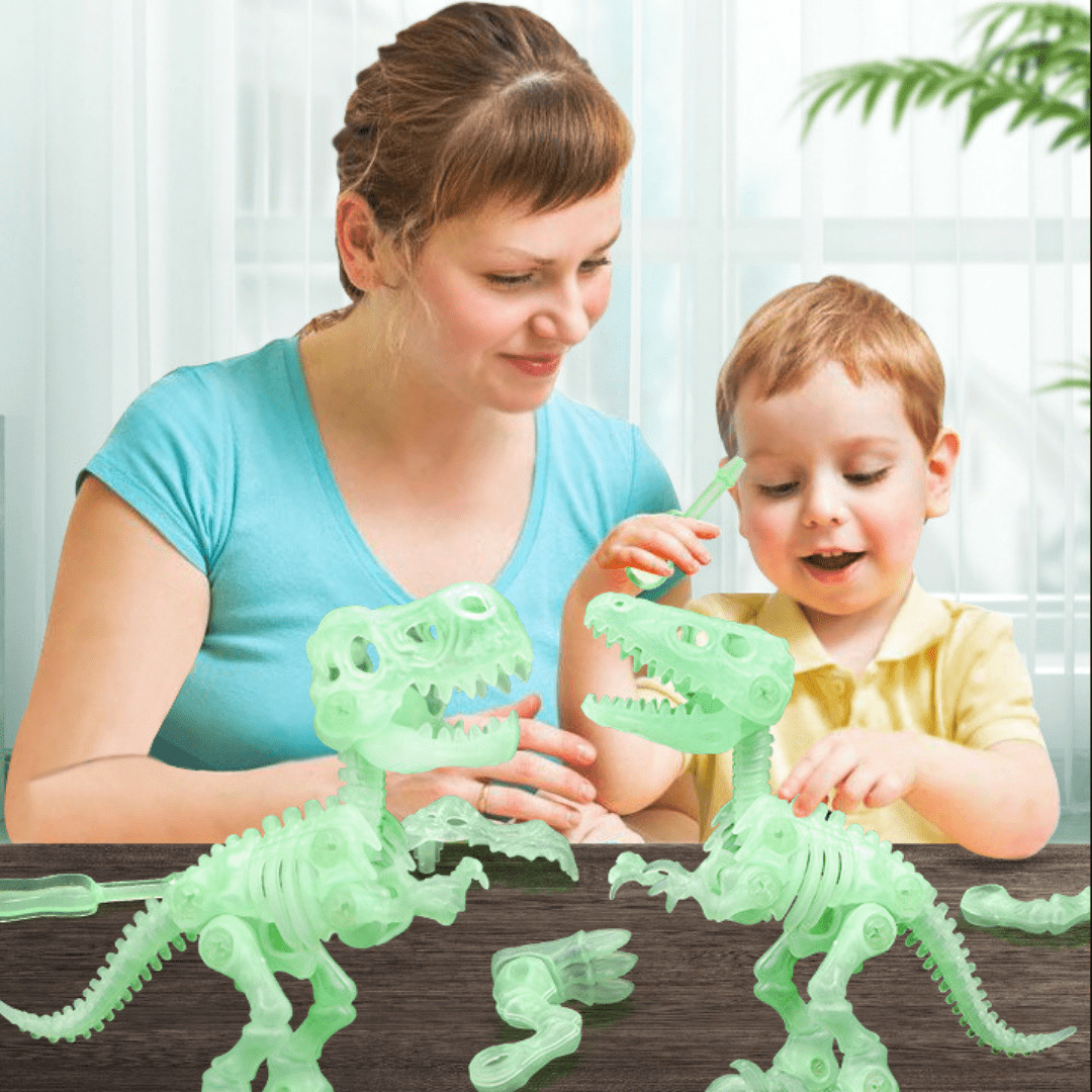 Glow in the Dark Dinosaur DIY Take Apart Fluorescent Skeleton Educational Toy for Kids
