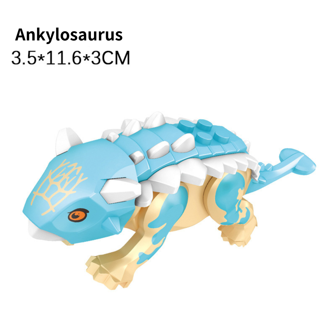 5" Mini Dinosaur Jurassic Theme DIY Action Figures Building Blocks Toy Playsets