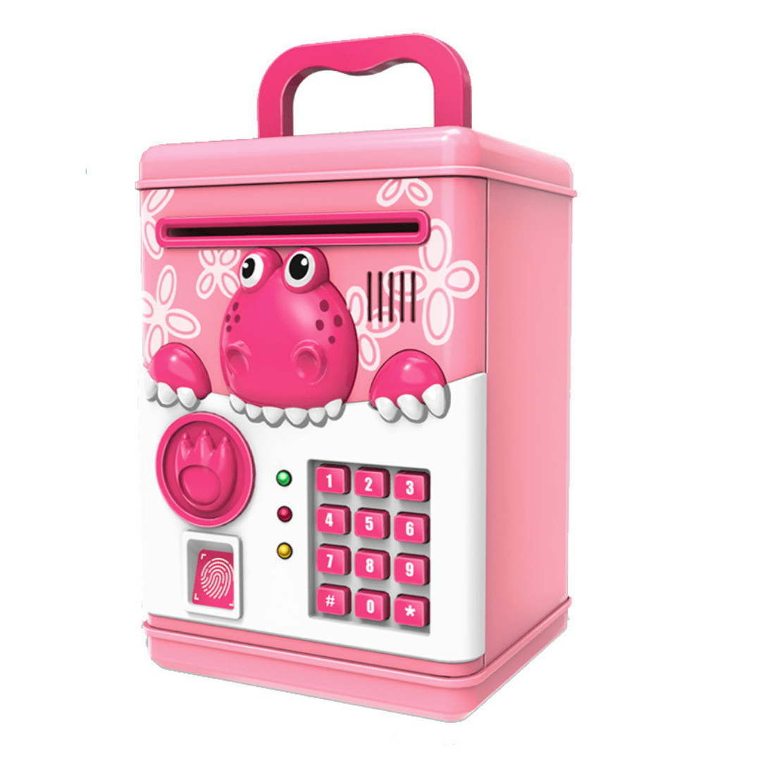 Electronic Dinosaur Piggy Bank Mini ATM Toys of Kids Savings Machine with Password and Fingerprint Unlocking
