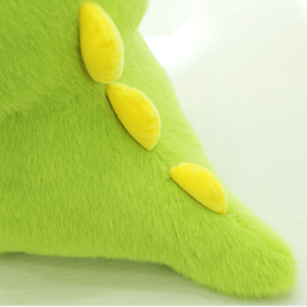 Name Personalized Mink Fur Dinosaur Plush Stuffed Animal 28cm Green