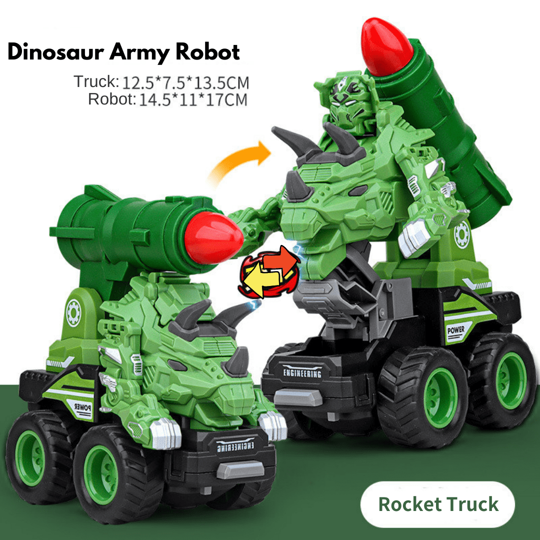 5 in 1 Dinosaur Engineering Truck Transform Robot Play Vehicles Toys Gift for Age 3-9
