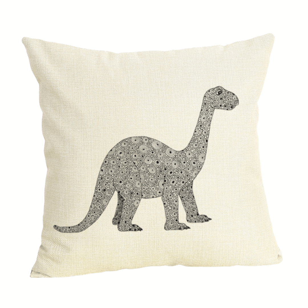 18 inch Square Dinosaur Pillow Case Trex Throw Pillow Cover Brachiosaurus