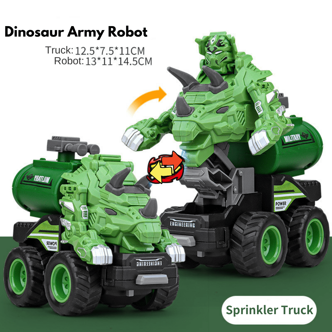 5 in 1 Dinosaur Engineering Truck Transform Robot Play Vehicles Toys Gift for Age 3-9