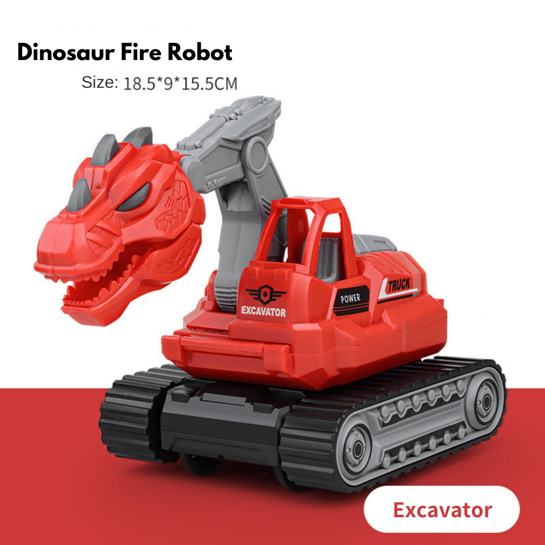 5 in 1 Dinosaur Engineering Truck Transform Robot Play Vehicles Toys Gift for Age 3-9