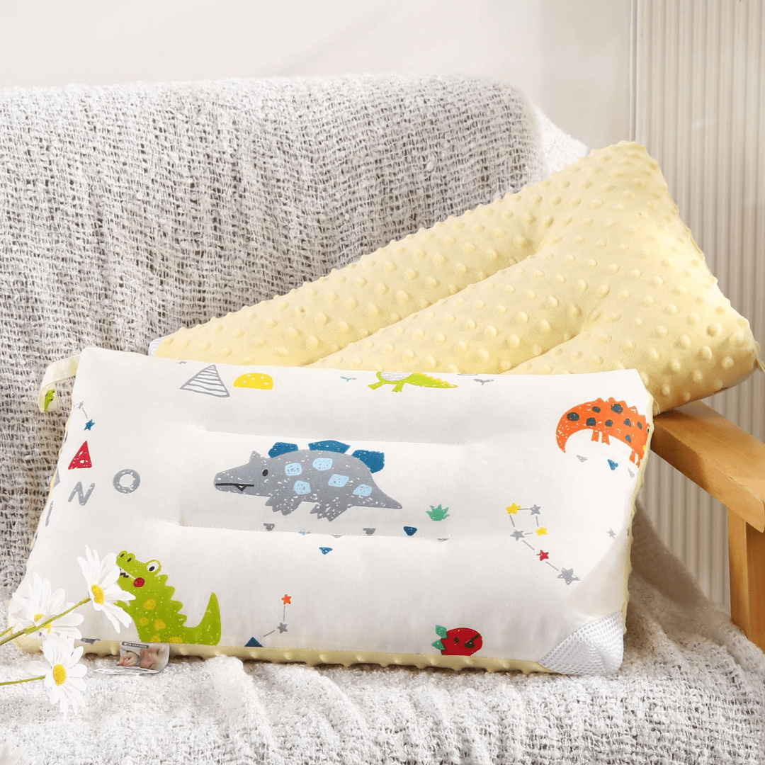 Cartoon Dinosaur Pillow fro Kids Double Sided Cushion with Minky Dots 30*50cm C