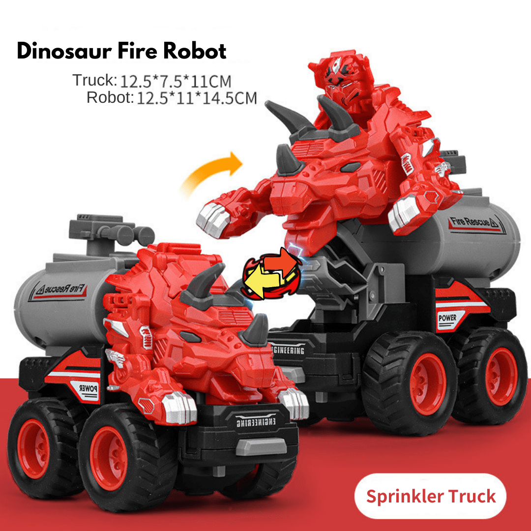 5 in 1 Dinosaur Engineering Truck Transform Robot Play Vehicles Toys Gift for Age 3-9