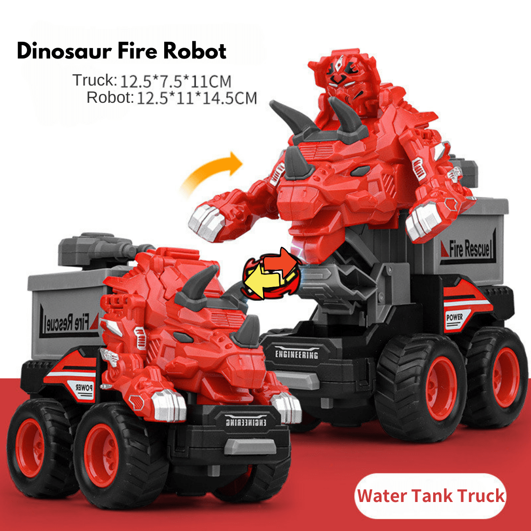 5 in 1 Dinosaur Engineering Truck Transform Robot Play Vehicles Toys Gift for Age 3-9