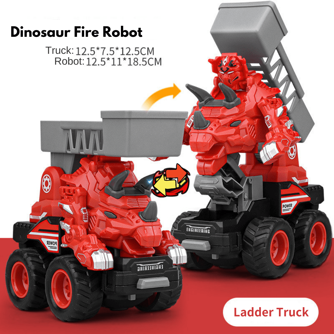 5 in 1 Dinosaur Engineering Truck Transform Robot Play Vehicles Toys Gift for Age 3-9