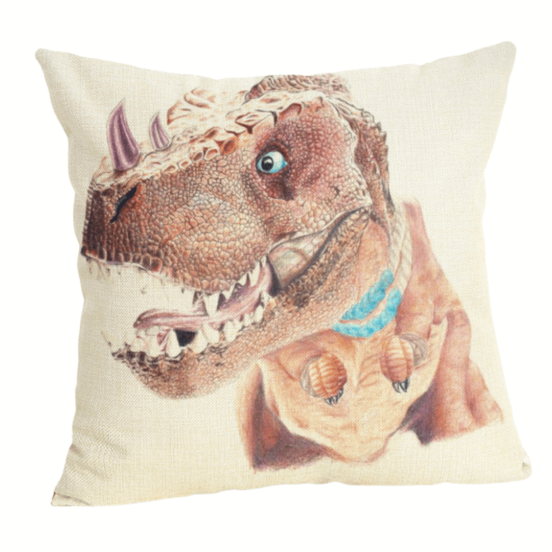 18 Inch Square Dinosaur Pillow Case Trex Throw Pillow Cover Trex