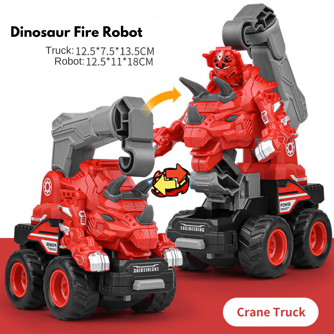 5 in 1 Dinosaur Engineering Truck Transform Robot Play Vehicles Toys Gift for Age 3-9
