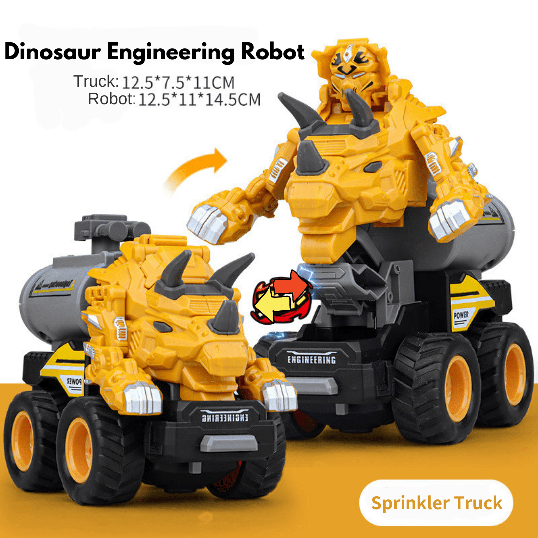 5 in 1 Dinosaur Engineering Truck Transform Robot Play Vehicles Toys Gift for Age 3-9