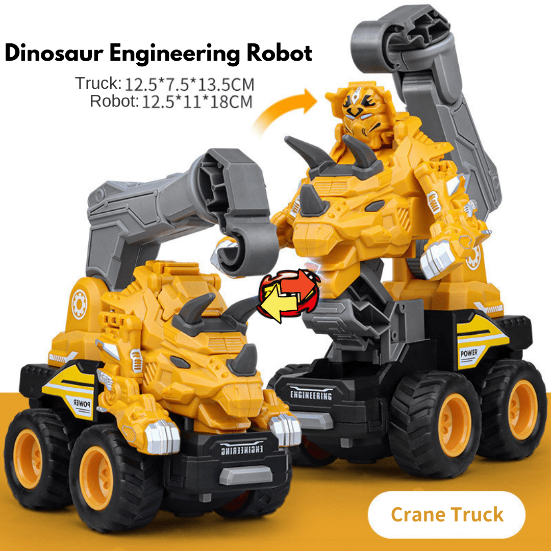 5 in 1 Dinosaur Engineering Truck Transform Robot Play Vehicles Toys Gift for Age 3-9