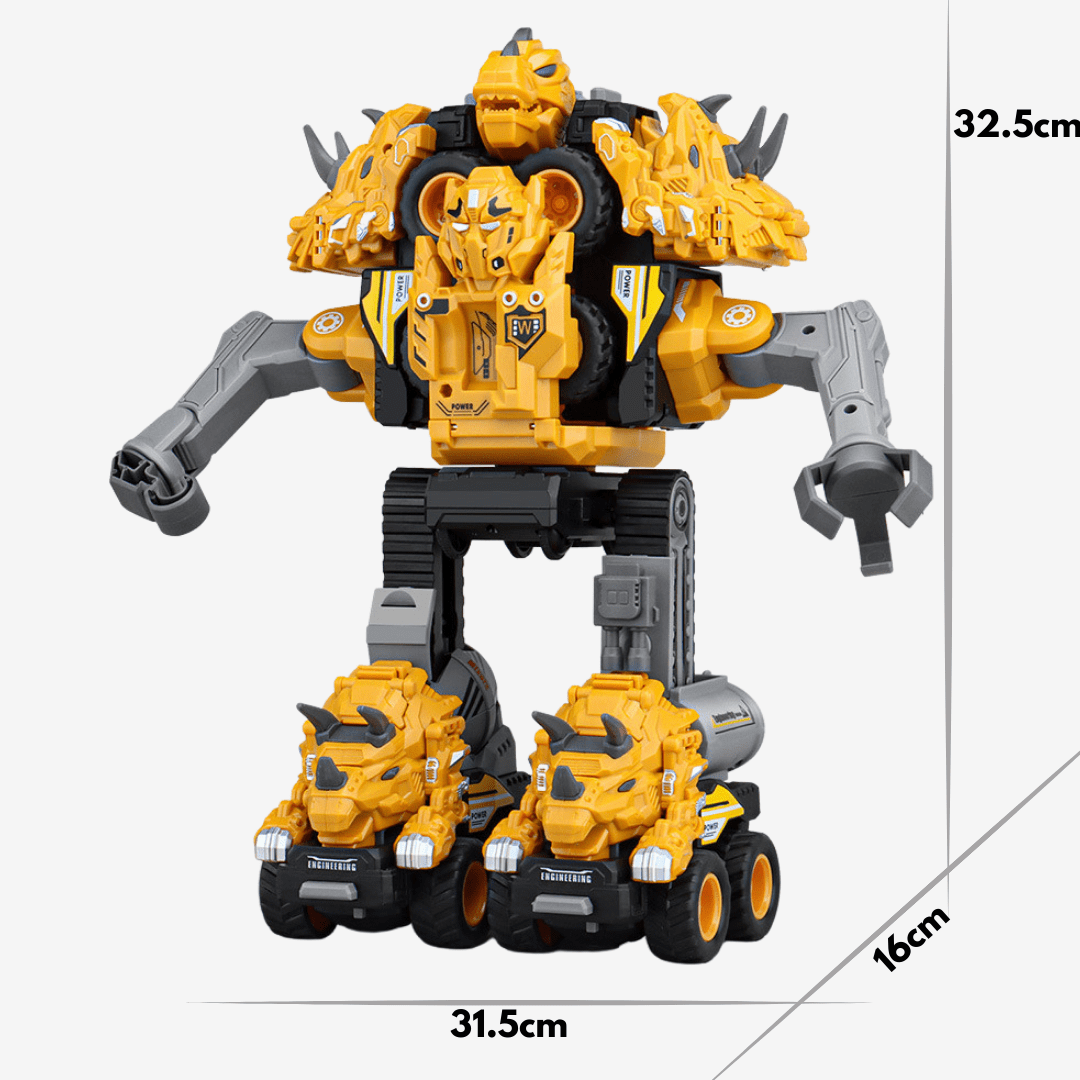 5 in 1 Dinosaur Engineering Truck Transform Robot Play Vehicles Toys Gift for Age 3-9