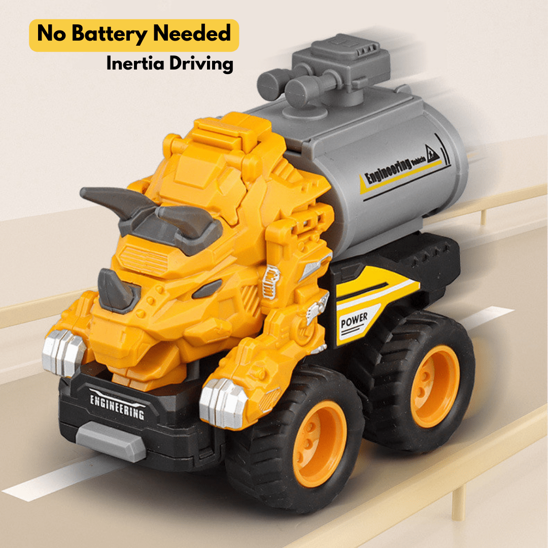 5 in 1 Dinosaur Engineering Truck Transform Robot Play Vehicles Toys Gift for Age 3-9