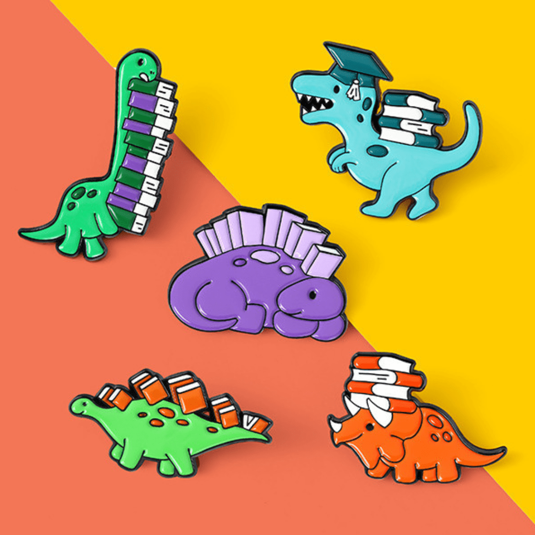 5 Pcs Dinosaur Pins Brooch T Rex Enamel Pin for Clothes Bags Backpacks Decoration