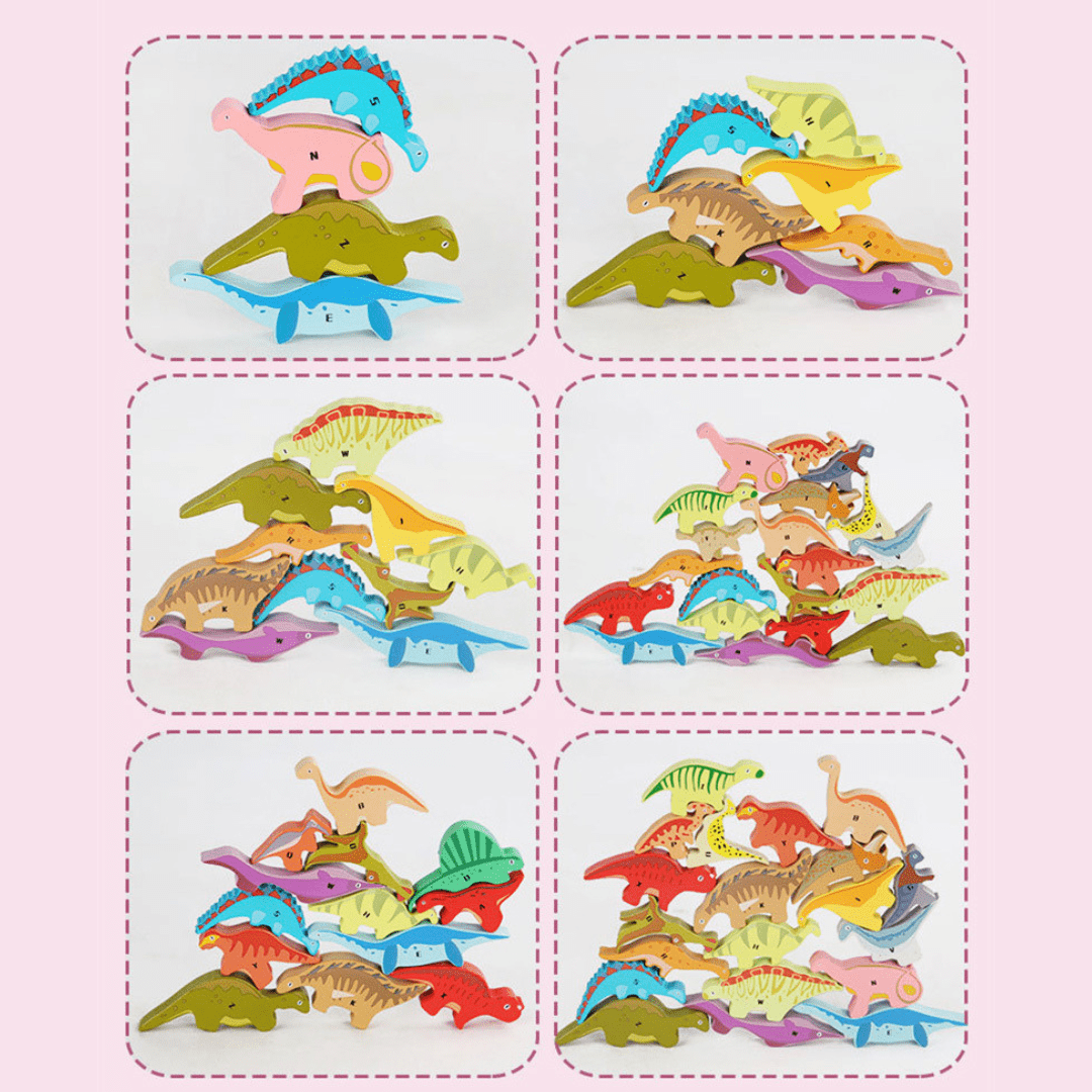 Dinosaur Chunky Puzzle and Stacking Game - 26 Pieces