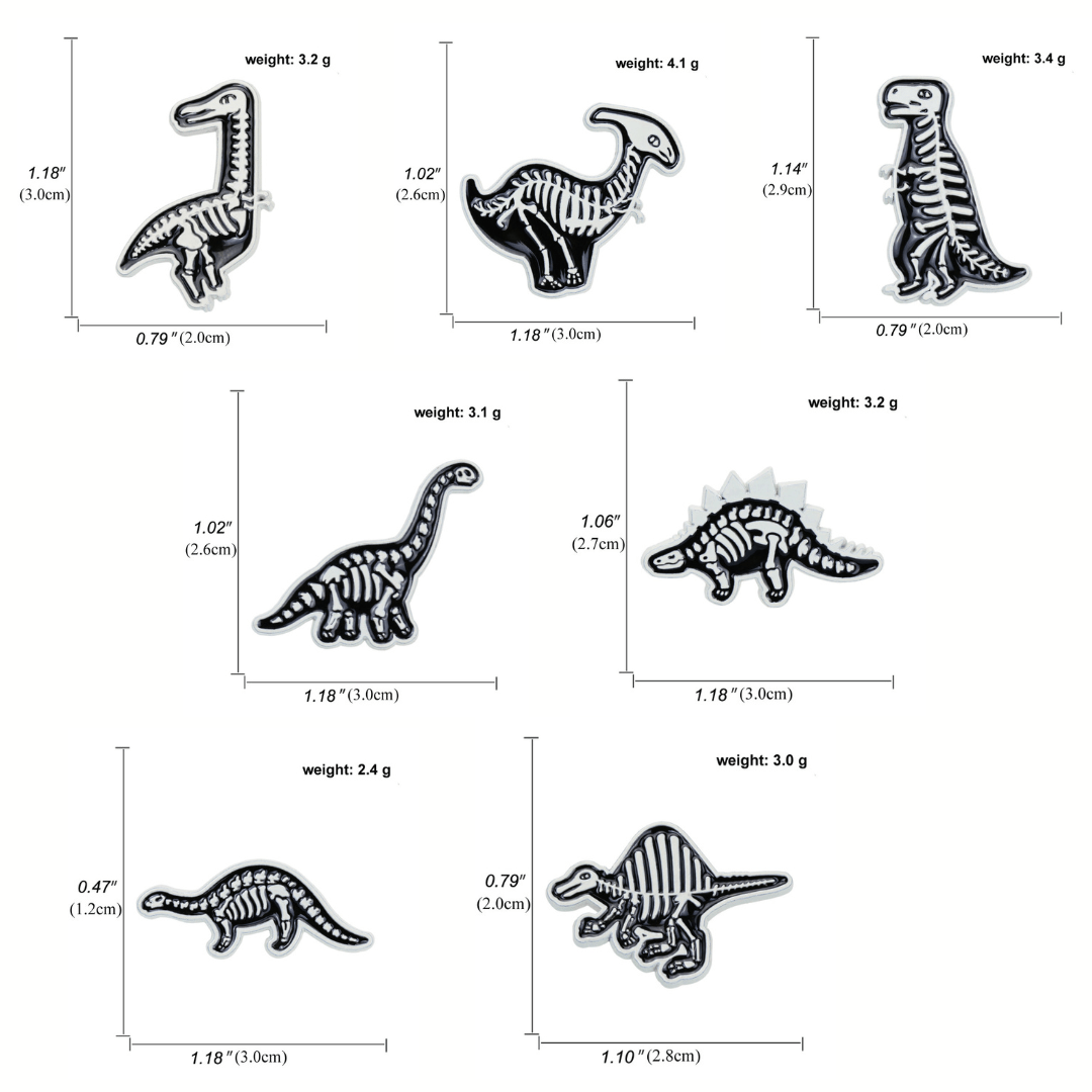 5 Pcs Dinosaur Pins Brooch T Rex Enamel Pin for Clothes Bags Backpacks Decoration