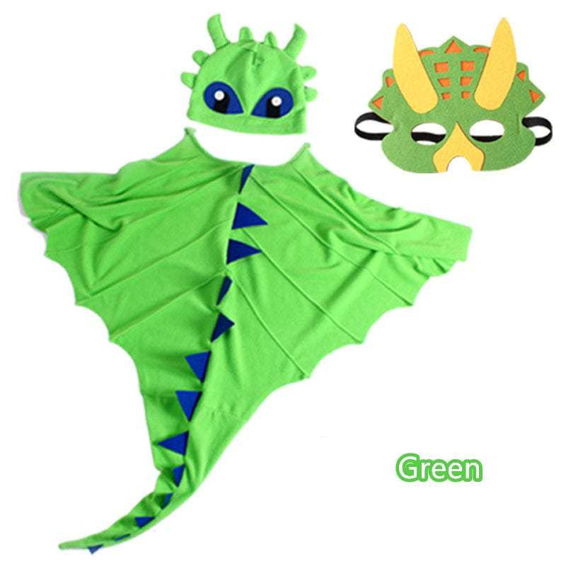 Kids Dinosaur Tail Mask Set Tyrannosaurus T-rex Halloween Costume Performance Props