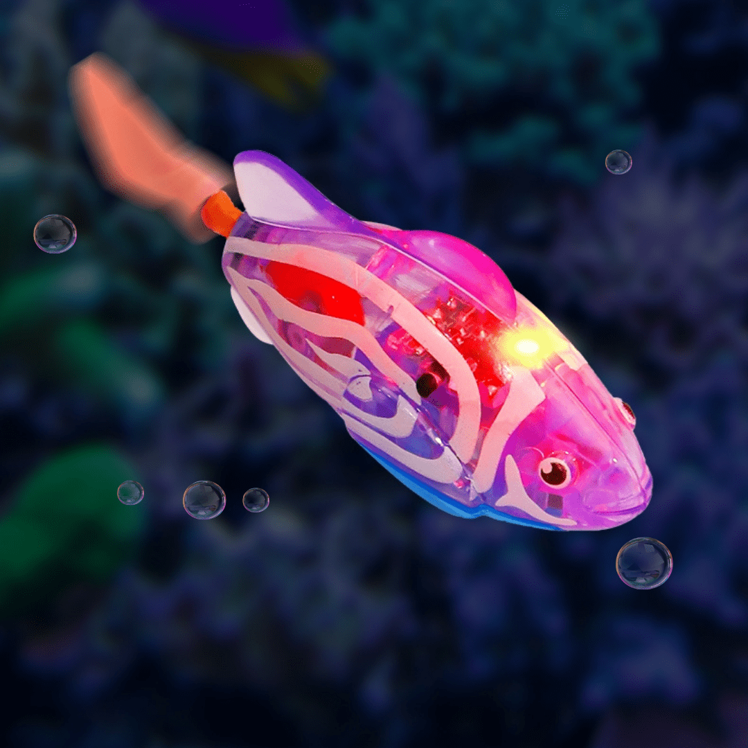 Swimming Robot Fish Toys for Kid Dog Cat Lighting Electric Fish