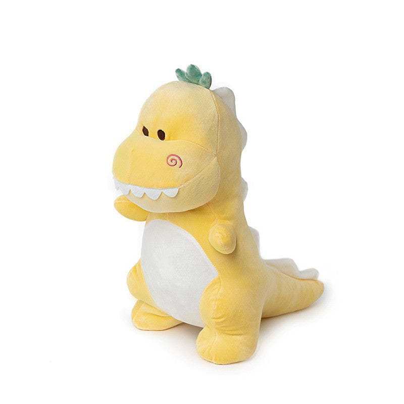 Adorable Soft Plush Dinosaur Crossbody Bag Zipper Satchel Animal Shoulder Bag Kids Gift Yellow Plush Stuffed