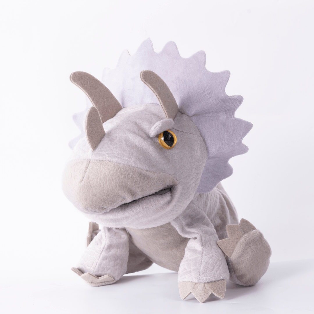 Adorable Plush Dinosaur Hand Puppet Interactive Cosplay Role Play Game Toy