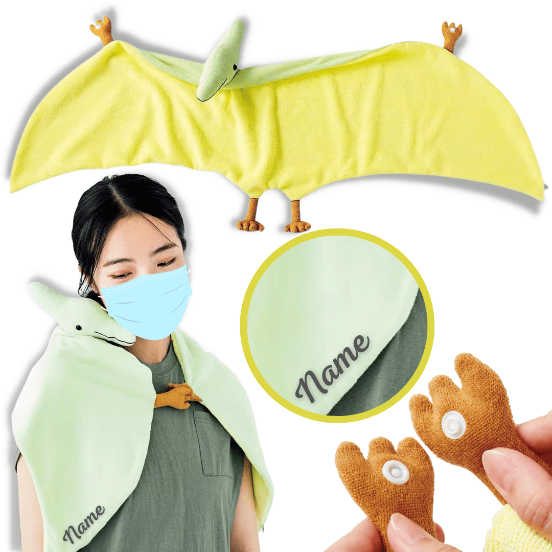 Personalized Name Cute Pterodactyl Shawl and Wraps Button Closure Scarf  39 Inches