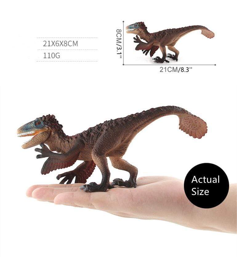 8‘’ Realistic Utahraptor Dinosaur Solid Figure Model Toy Decor with Movable Jaw