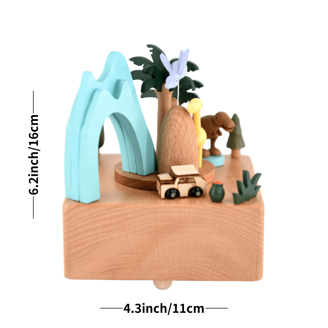 Dinosaur Wooden Music Box