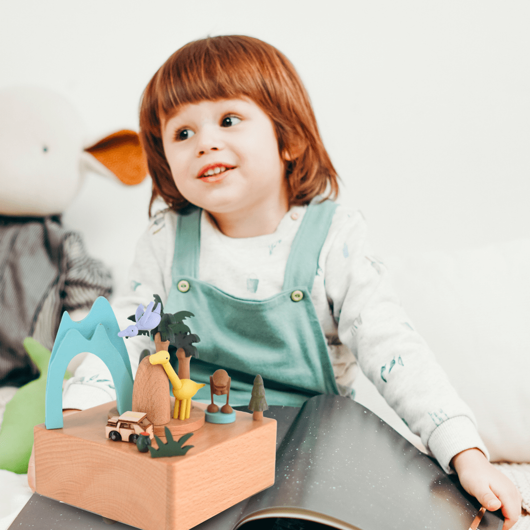 Dinosaur Wooden Music Box