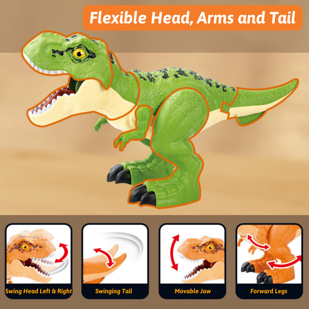 Devouring Tyrannosaurus Dinosaur Set with Mini Dinos, Movable Joints and Sound, Toys for 3 Years +
