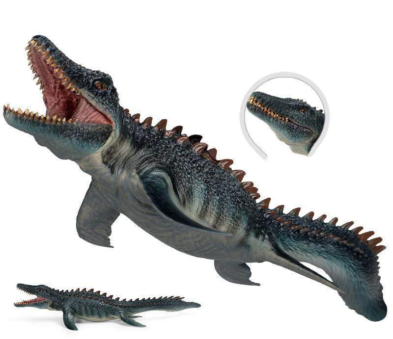 15‘’ Realistic Mosasaurus Dinosaur Solid Action Figure Model Toy Decor Green