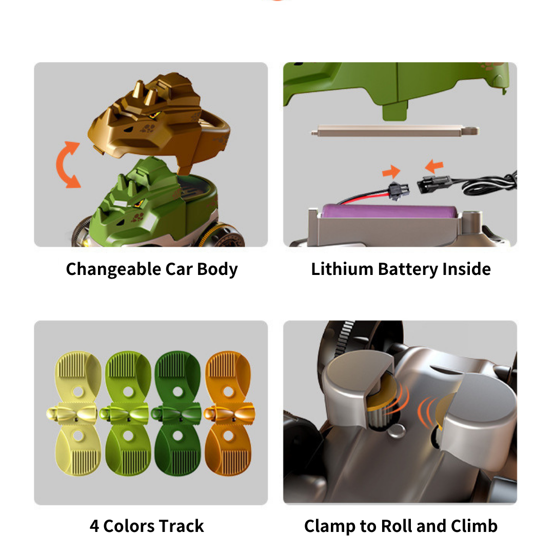 Dinosaur Anti-gravity Rail Track Toy Set