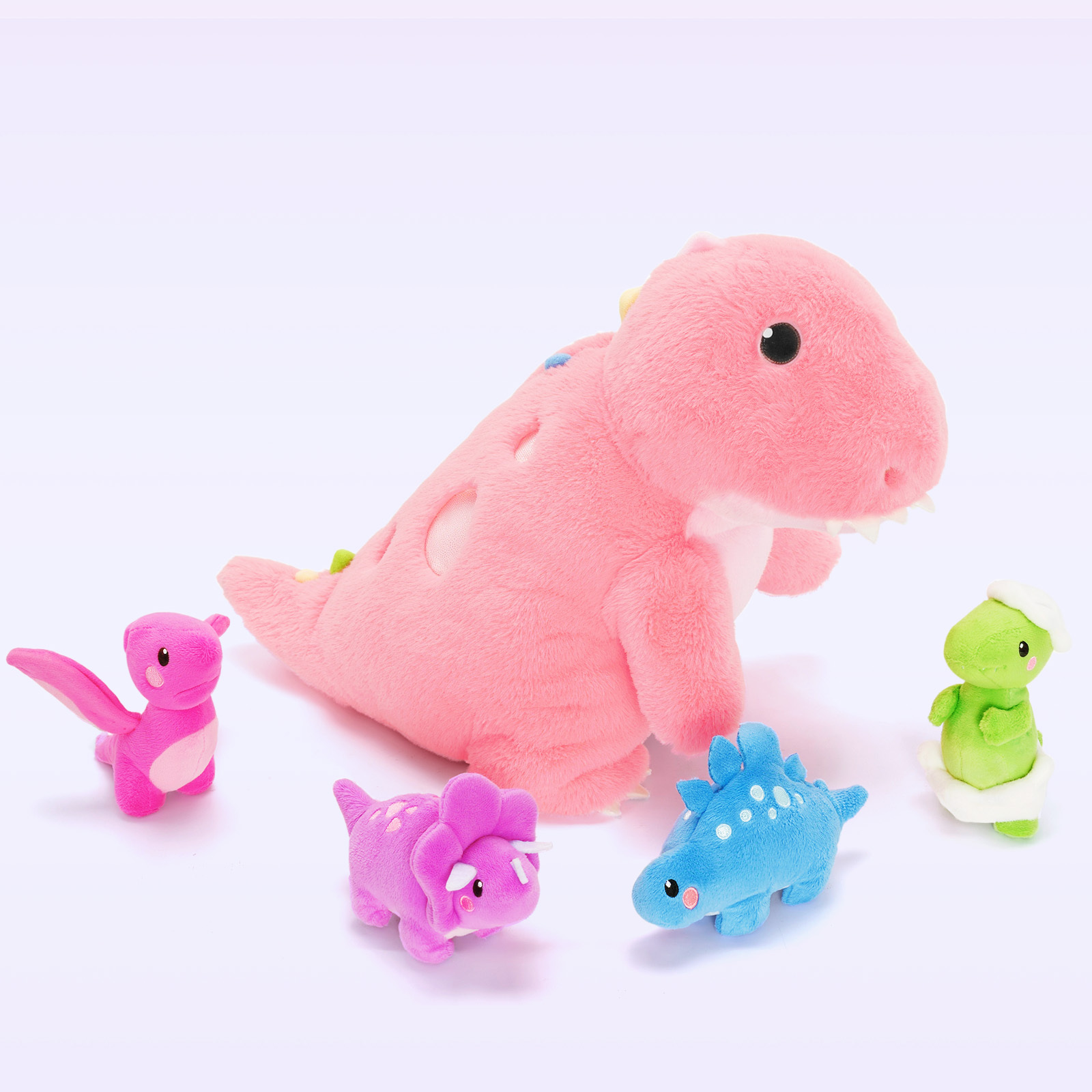 Dinosaur Plush Stuffed Animal with 4 Baby Dinosaur