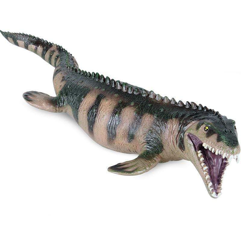 17‘’ Realistic Mosasaurus Dinosaur Soft Action Figure Model Toy Decor Brown