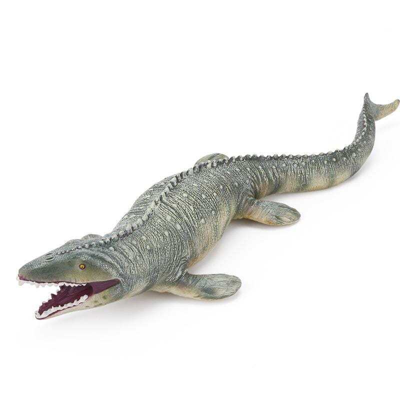 17‘’ Realistic Mosasaurus Dinosaur Soft Action Figure Model Toy Decor Grey