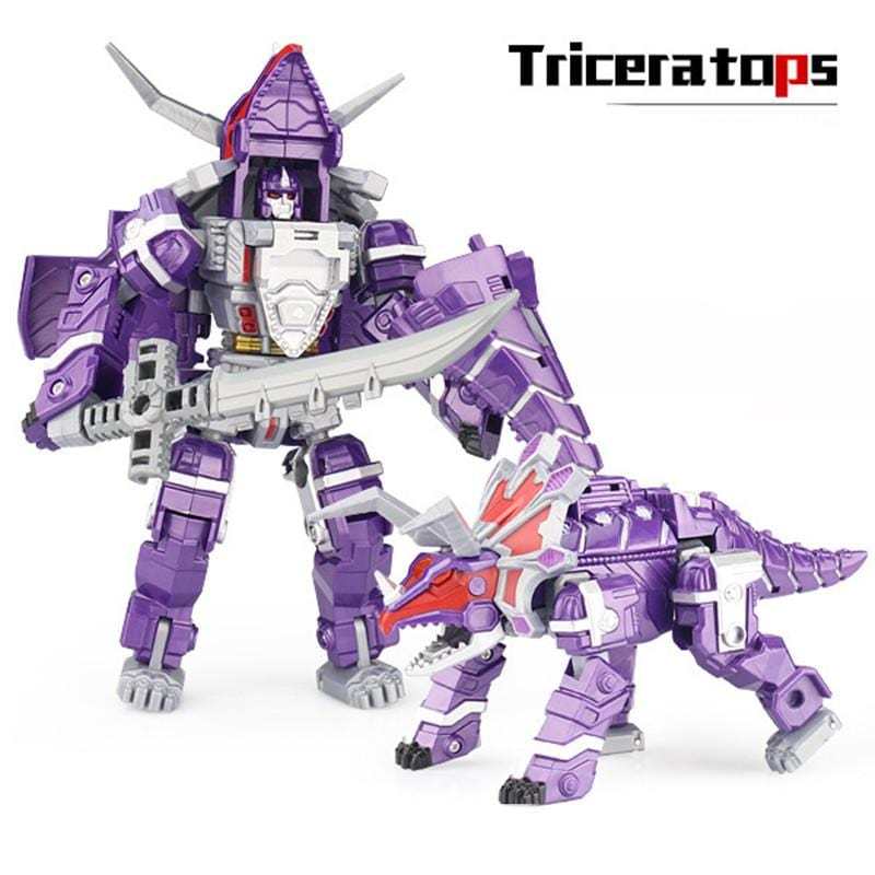Large Dinosaur Robot Transforming Toys Transform Dinosaurs Action Figures 5 in 1 Playset Triceratops