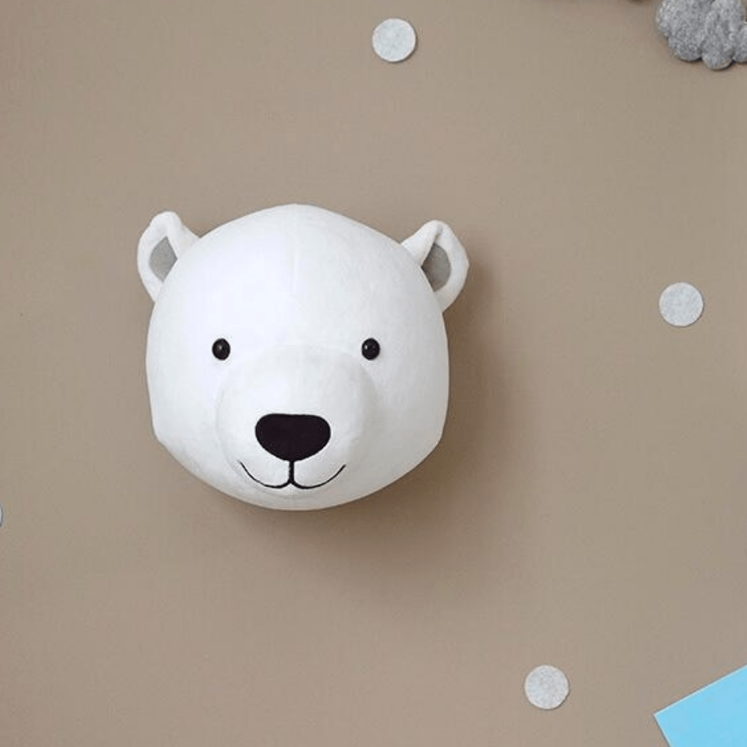 Wall Mounted Plush Dinosaur Head Home Decor Kids Bedroom Wall Decor Bear