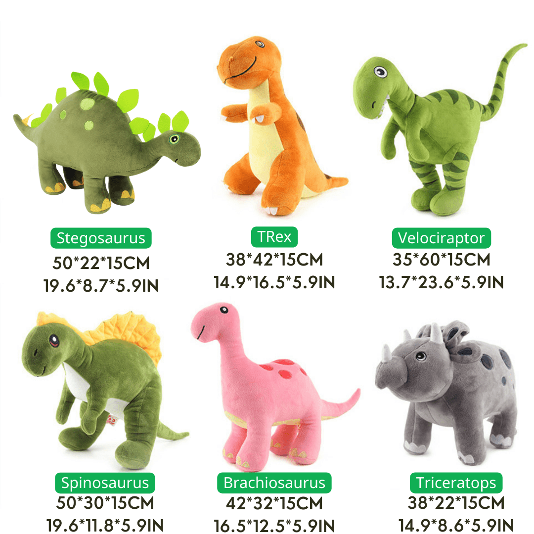 Name Personalized Dinosaur Family Stuffed Animal Plush Toy Gift for Kids