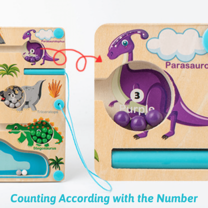 Pen-controlled Magnetic Maze Color and Number Classification Learning Board