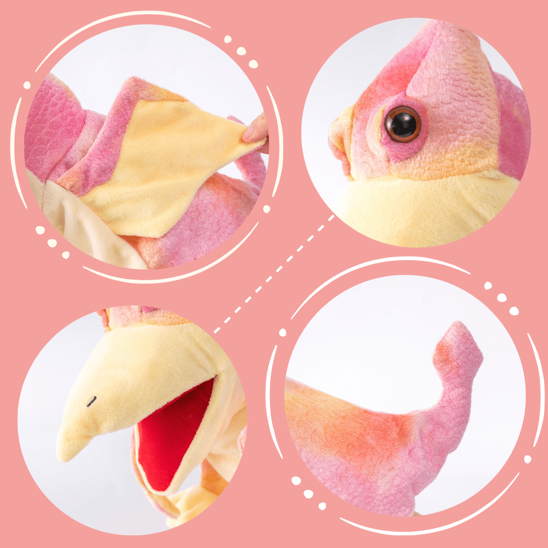 Adorable Plush Dinosaur Hand Puppet Interactive Cosplay Role Play Game Toy