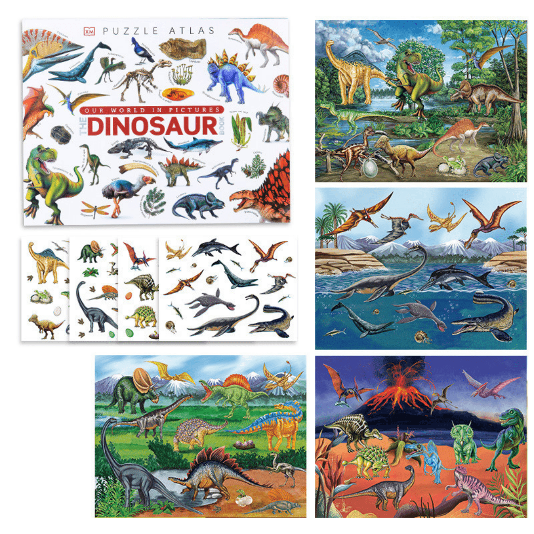 Dinosaur and Farm Theme Electrostatic Sticker Book Dinosaur