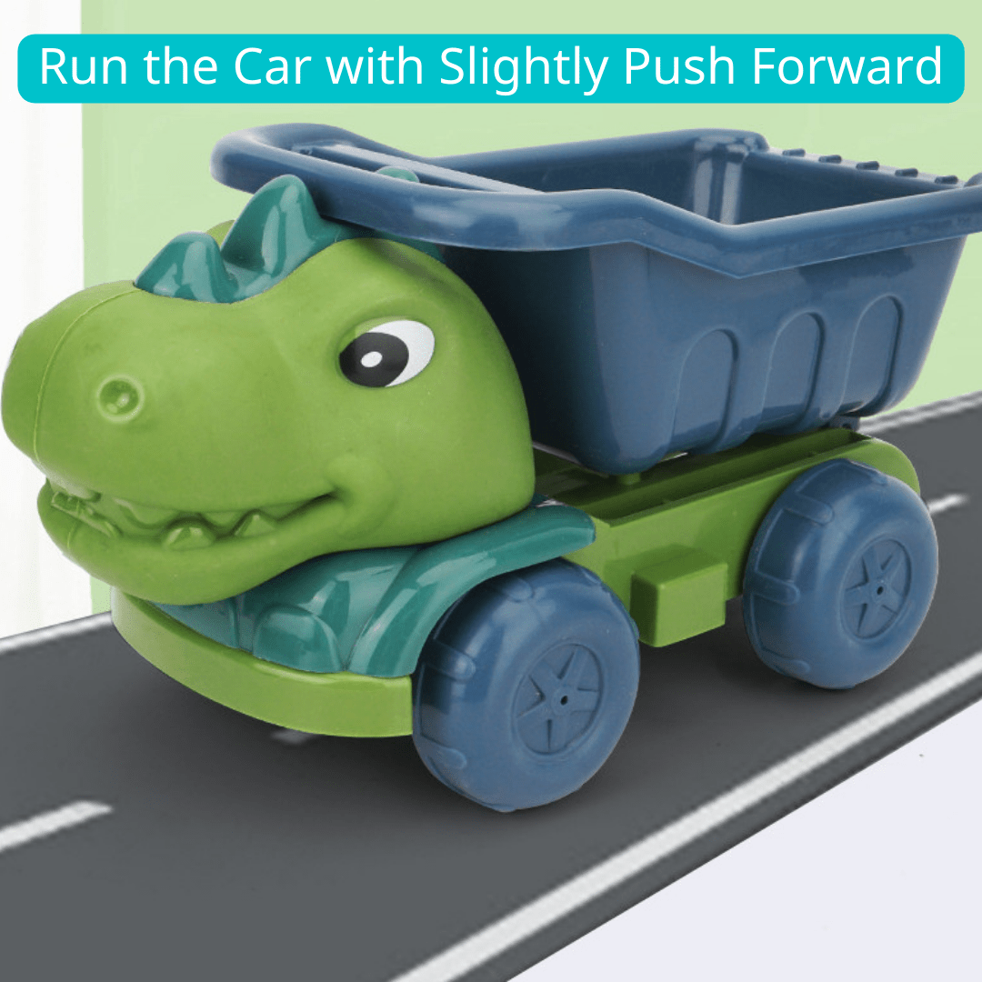 Dinosaur Sand Toys Beach Toys Set with Basket Molds Digger Scoop Shovel Tank Truck