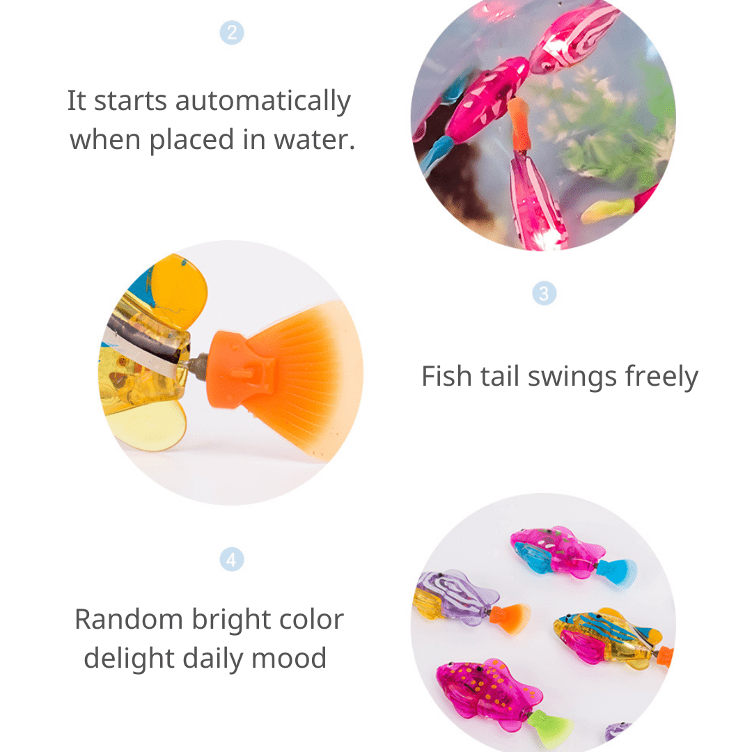 Swimming Robot Fish Toys for Kid Dog Cat Lighting Electric Fish